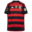 Camisa Flamengo I 2025 Torcedor Adidas Masculina - Vermelho+Preto