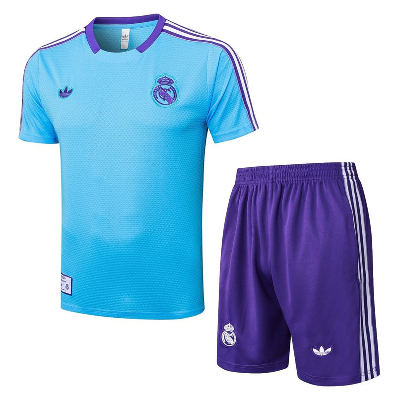 Kit de Treino adulto Real Madrid 2025/26 Short e Camisa