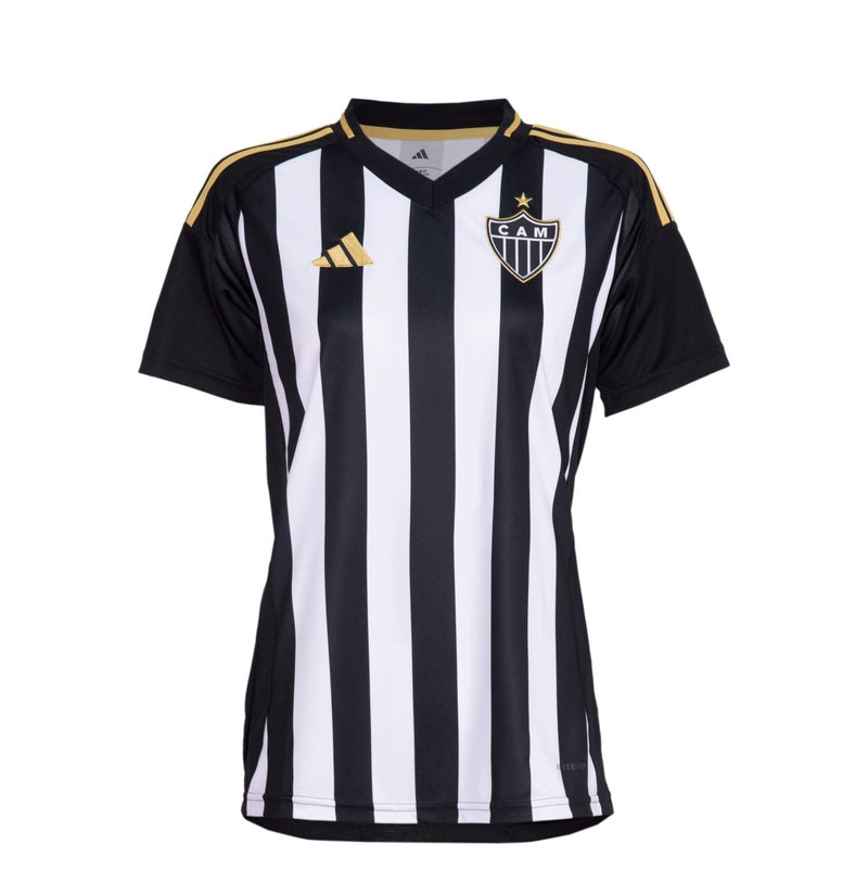 Camisa 1 Atlético MG 25/26 Preta e branca - (Feminina)
