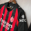 Camisa do Milan Titular 2025 Vermelha+preta