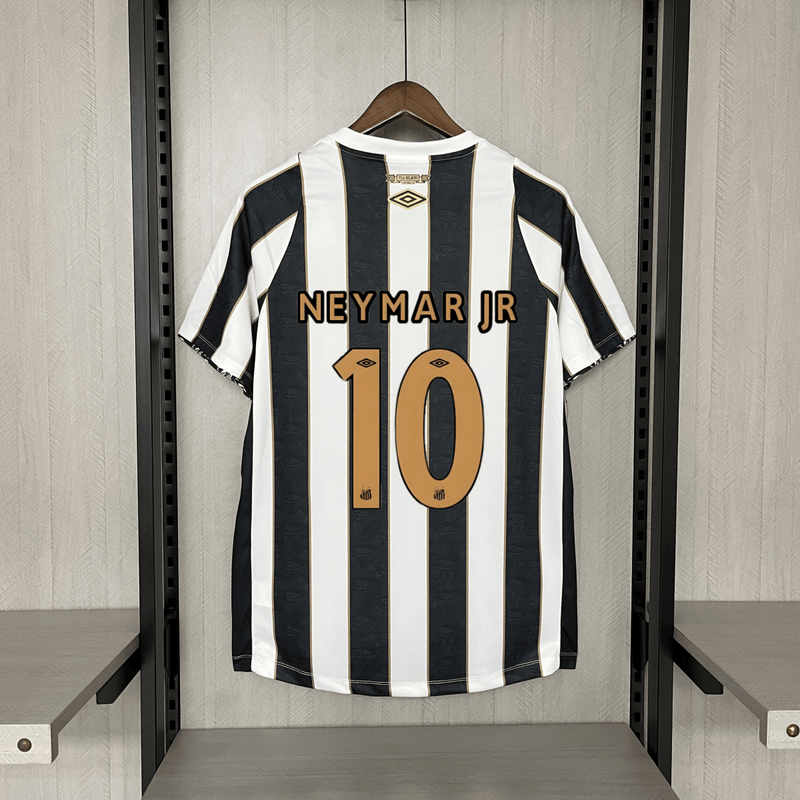 Camisa do Santos 24/25 Preta e Branca (Neymar JR 10 Incluso)