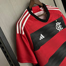Camisa Flamengo I 23/24 s/n° Torcedor Adidas Masculina - Vermelho+Preto
