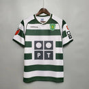 Camisa Retrô Sporting I Home 01/03 - Masculina - Verde e Branca