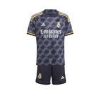 Conjunto Infantil Real Madrid Away 23/24 - Preto