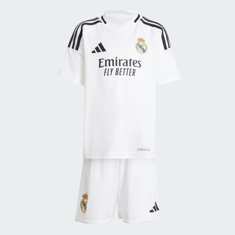 Conjunto Infantil Real Madrid Home 24/25 - Branco